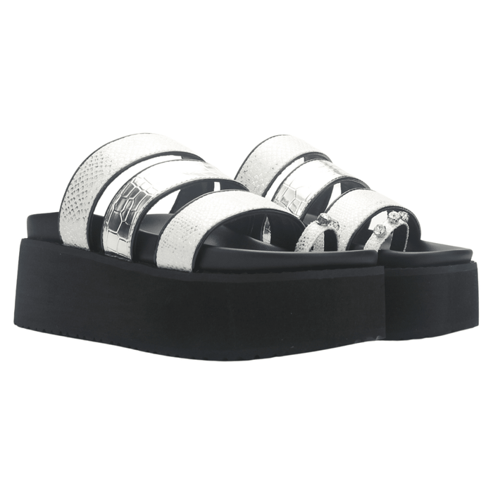 Sandalia Mujer Chalada Viru-21 Plateado Casual Sandalias Chalada