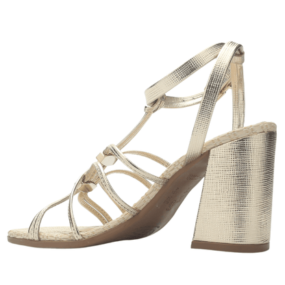 Sandalia Mujer Dorado Ramarim 2541204 Casual Sandalias Ramarim