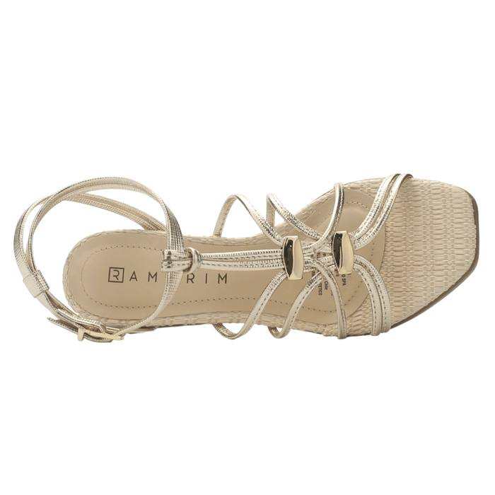 Sandalia Mujer Dorado Ramarim 2541204 Casual Sandalias Ramarim