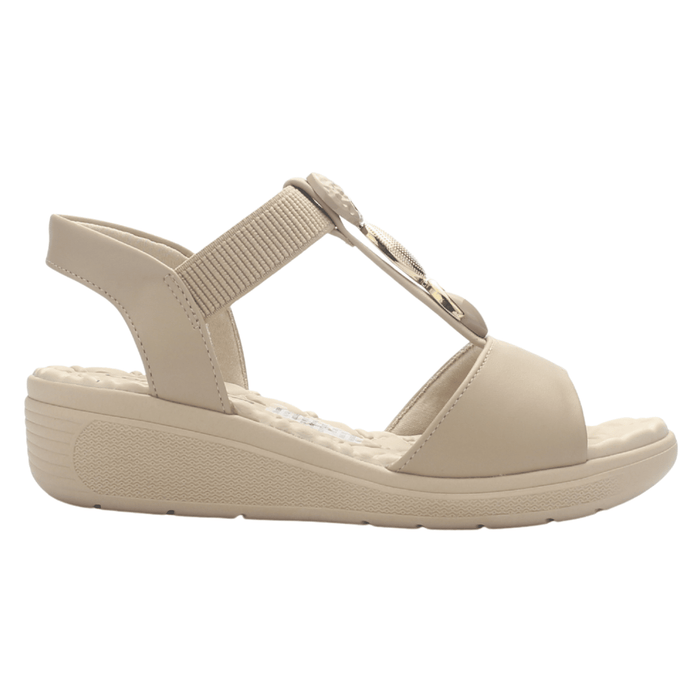 Sandalia Mujer Nude Comfortflex 2586404 Casual Sandalias Comfortflex