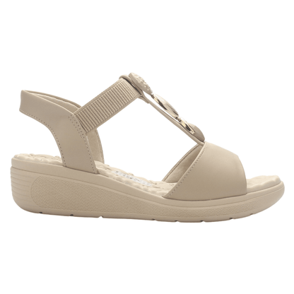 Sandalia Mujer Nude Comfortflex 2586404 Casual Sandalias Comfortflex