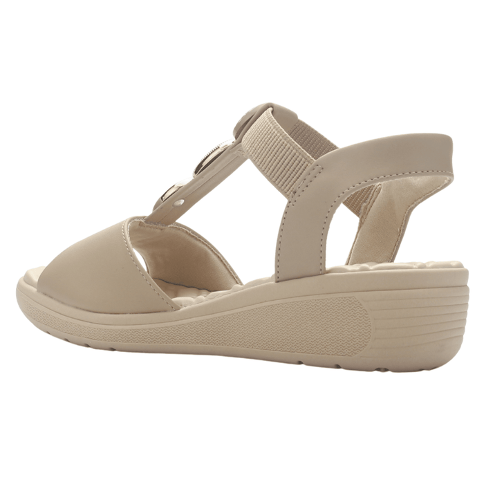 Sandalia Mujer Nude Comfortflex 2586404 Casual Sandalias Comfortflex
