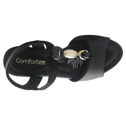 Sandalia Negro Mujer Comfortflex 2557403 Casual Sandalias Comfortflex