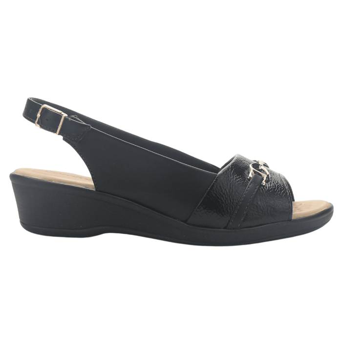 Sandalia Negro Mujer Comfortflex 2572404 Casual Sandalias Comfortflex