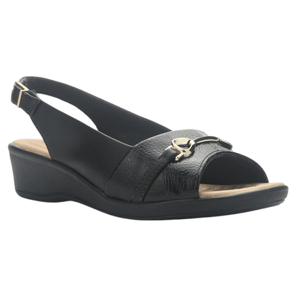 Sandalia Negro Mujer Comfortflex 2572404 Casual Sandalias Comfortflex