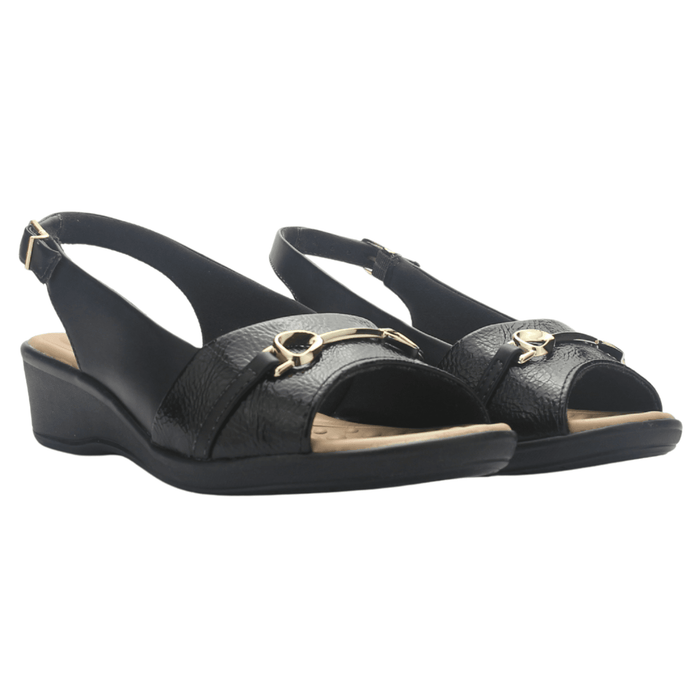 Sandalia Negro Mujer Comfortflex 2572404 Casual Sandalias Comfortflex