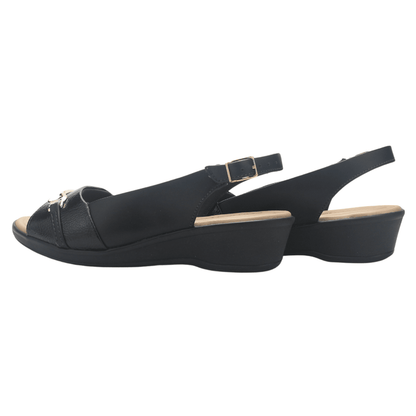 Sandalia Negro Mujer Comfortflex 2572404 Casual Sandalias Comfortflex