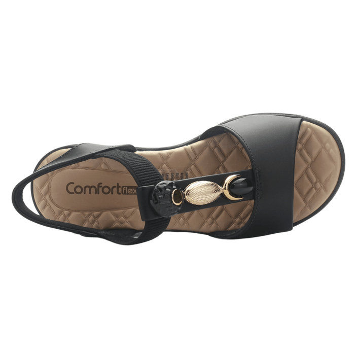 Sandalia Negro Mujer Comfortflex 2586404 Casual Sandalias Comfortflex