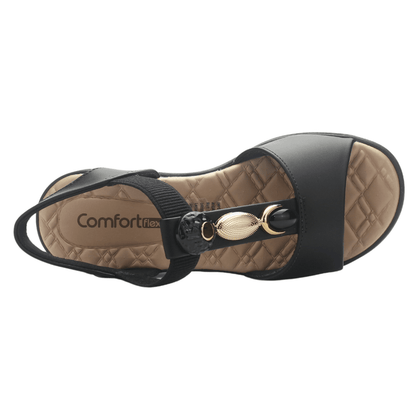 Sandalia Negro Mujer Comfortflex 2586404 Casual Sandalias Comfortflex