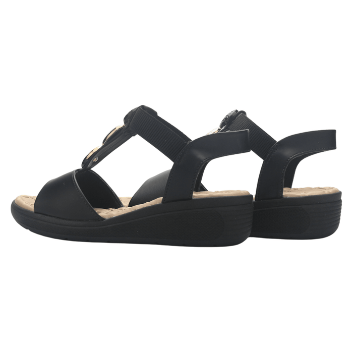Sandalia Negro Mujer Comfortflex 2586404 Casual Sandalias Comfortflex