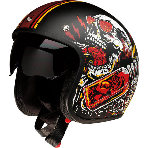 Saturn Devil Made Me: Features:
Injection molded polycarbonate shell
Fully removable moisture wicking liner
Drop down sun vis