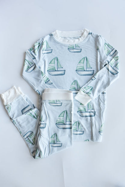 Seaside Sleepin' Boy's Bamboo PJ Pant Set