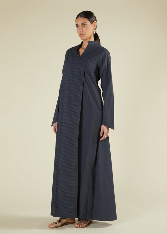 Self Print Wrap Abaya