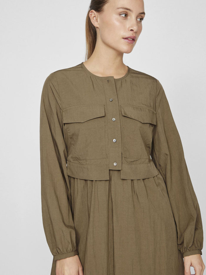 Selina Cargo Midi Dress (Ivy Green)