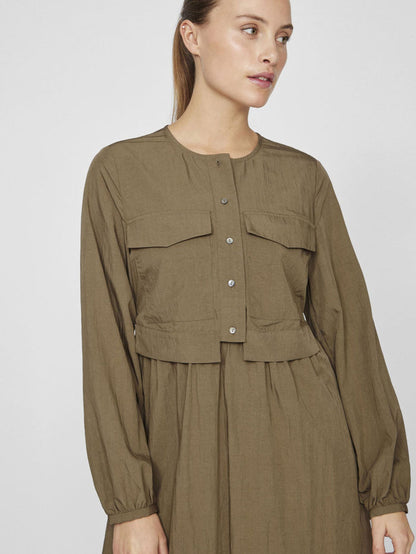 Selina Cargo Midi Dress (Ivy Green)