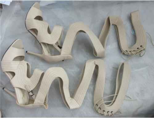 Sexy Open Toe Gladiator Sandals Boots Cut-Outs Lace Up