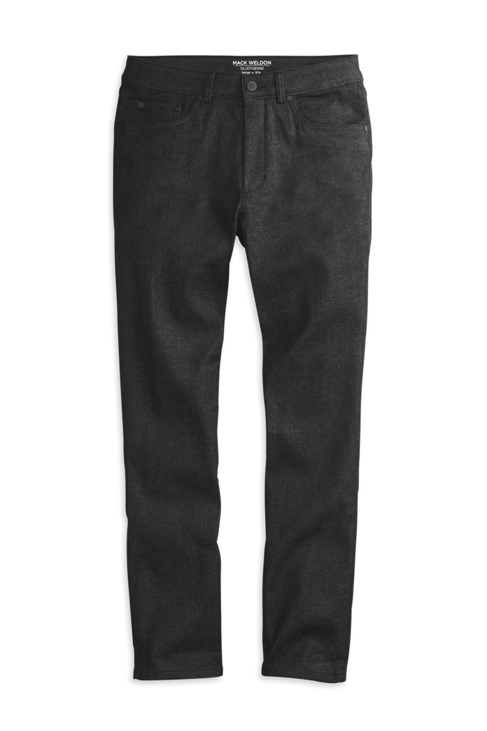 Black Wash | Front view of Silver Straight Leg Jeans in Black Wash