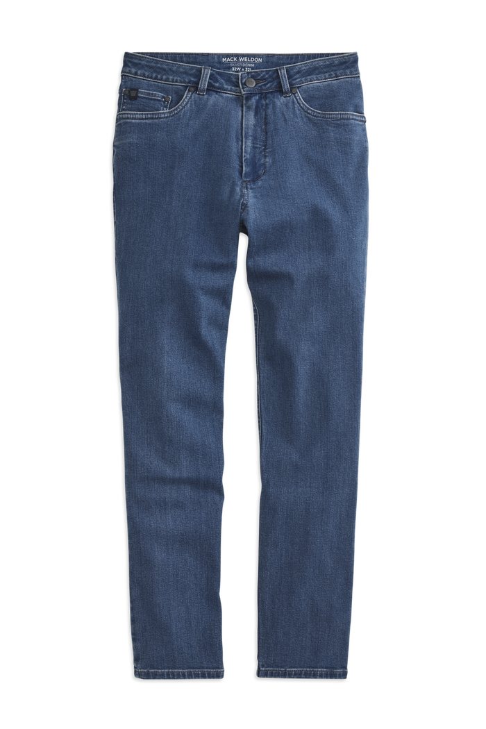 Faded Indigo | Front view of Silver Denim - Slim Fit in Faded Indigo