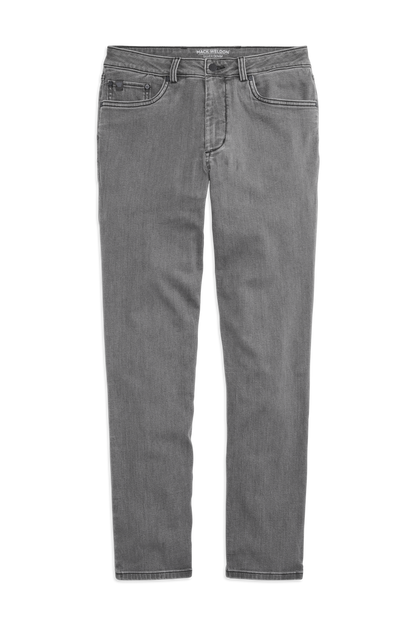 Stone Grey | Front view of Silver Denim - Slim Fit in Stone Grey