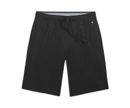 True Black | Front view of Silver HD Pajama Short in True Black