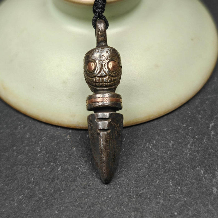 Skull Citipati Phurba Amulet,Kila,Kilaka Pendant - Tibetan Buddhist amulet, view 5