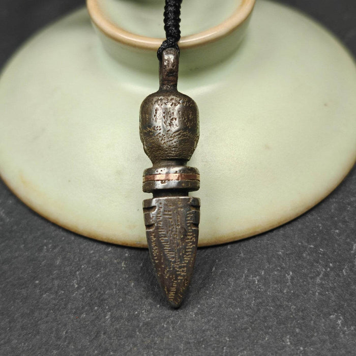 Skull Citipati Phurba Amulet,Kila,Kilaka Pendant - Tibetan Buddhist amulet, view 6