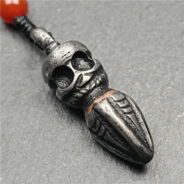 Skull Phurba 1.38" - Tibetan Buddhist art, view 4