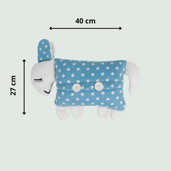 Sky Blue / Knitted Baby Pillow with Cover | 100% Premium Cotton