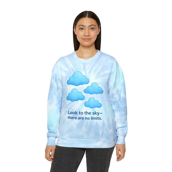 Sky Inspiration Tie-Dye Sweatshirt Cozy Unisex Pullover