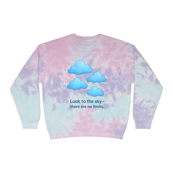 Sky Inspiration Tie-Dye Sweatshirt Cozy Unisex Pullover