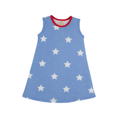 Sleeveless Polly Play Dress-North Sea Stars/Red