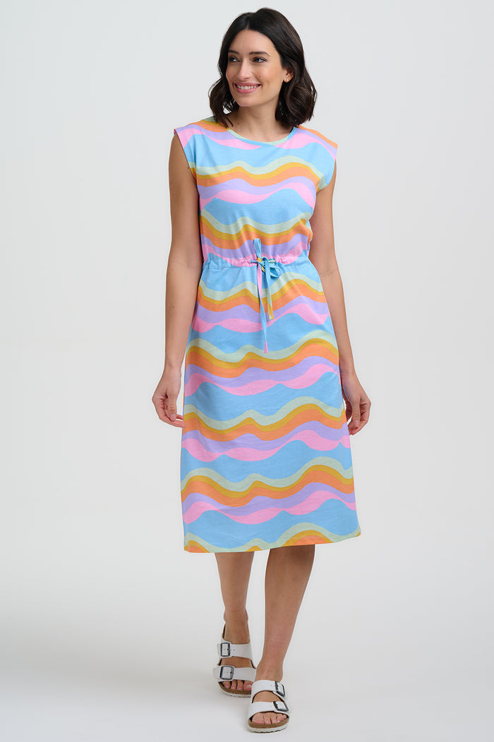 Sloane Jersey Midi Dress (Blue)