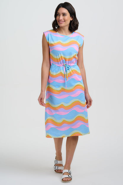 Sloane Jersey Midi Dress (Blue)