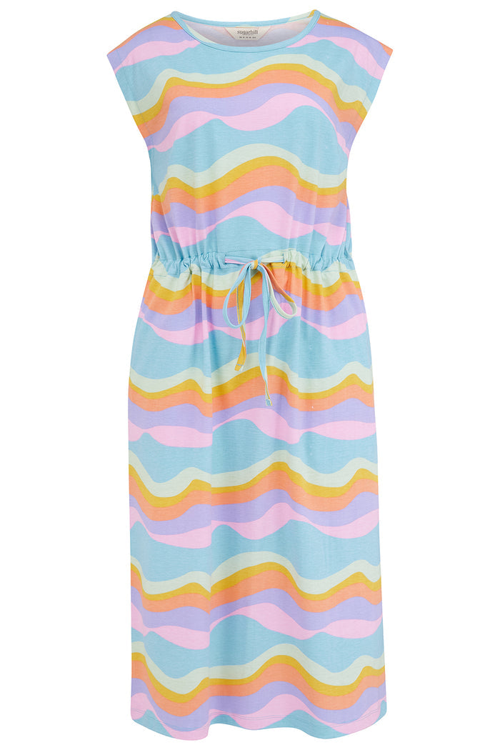 Sloane Jersey Midi Dress (Blue)