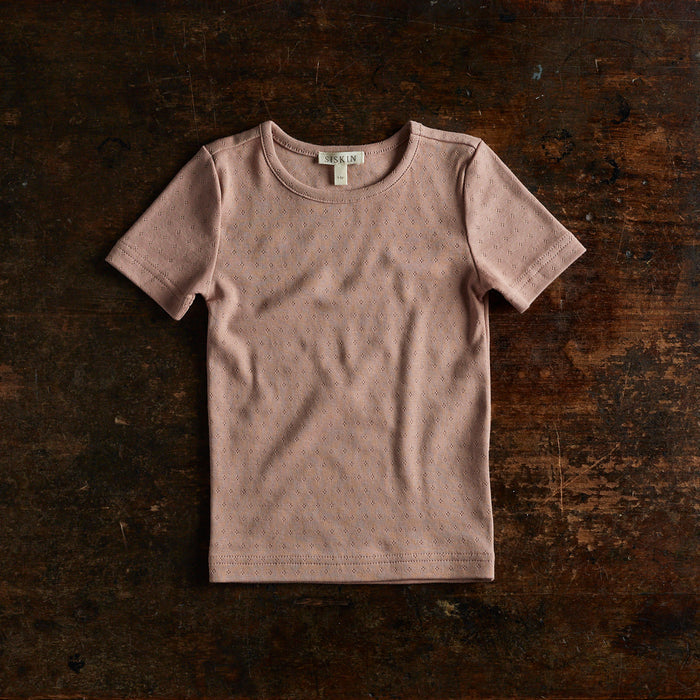 Smew Baby & Kids Top - Cotton Pointelle - Peony