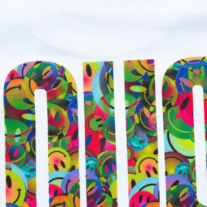 Smiley Higher House Front Print - Tank Tshirt - White