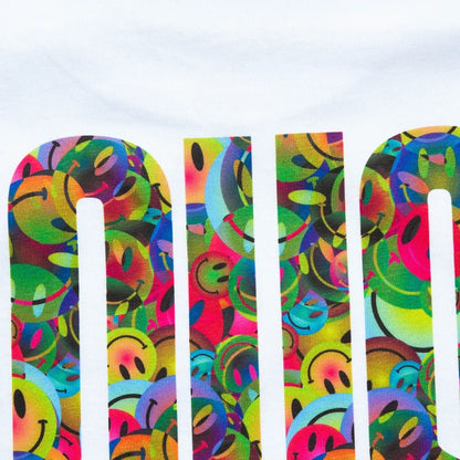 Smiley Higher House Front Print - Tank Tshirt - White