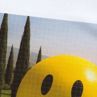 Smiley Poolside Trip Front Print - Tshirt - White