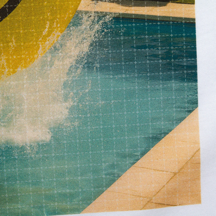 Smiley Poolside Trip Front Print - Tshirt - White