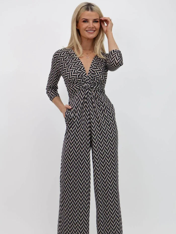 Sofia Jumpsuit (Black Print)