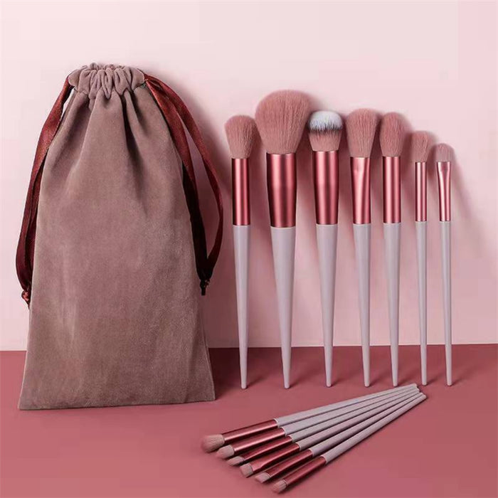 Soft Makeup Brushes - 13-Piece Set for Face, Eyes, Lips