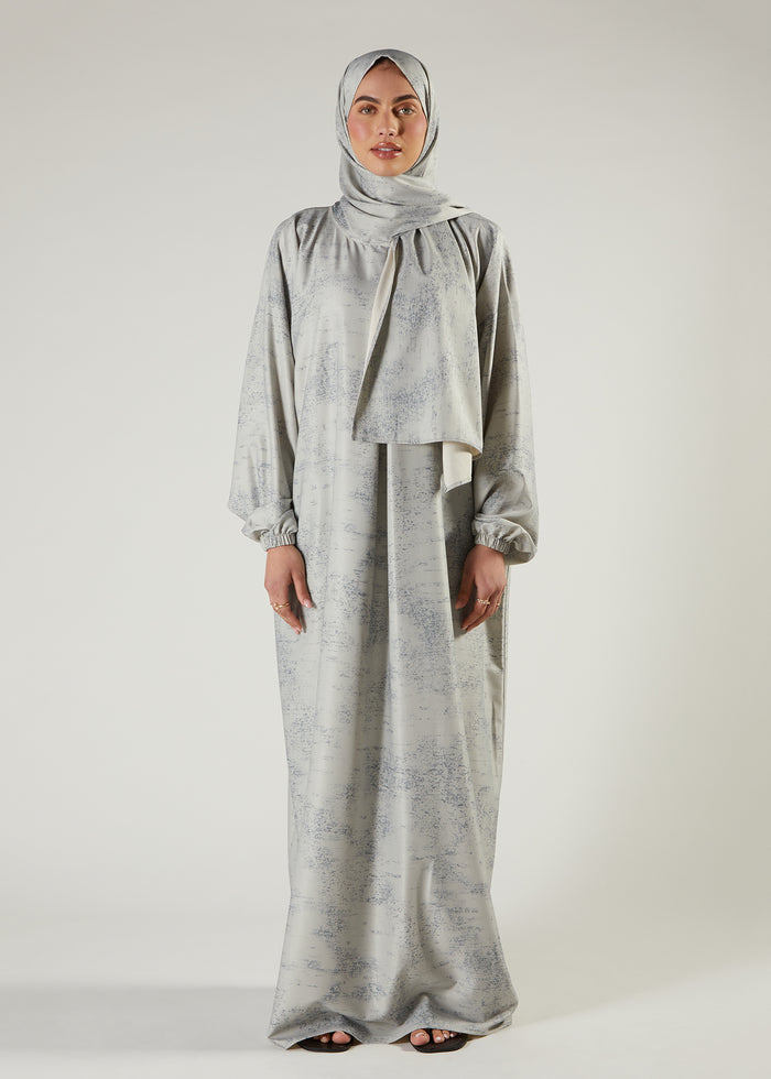Speckled Grey Prayer Abaya