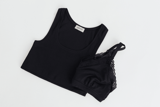 Square Neck Nursing Top & Bra Combo - Ilouity