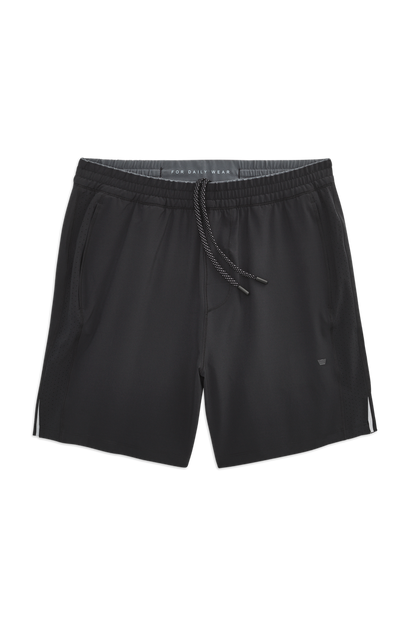 True Black | Front view of Stratus Active Short - Lined in True Black