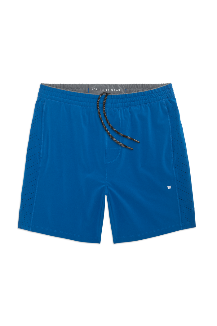 Racing Blue | Front view of Stratus Active Short - Lined in Racing Blue