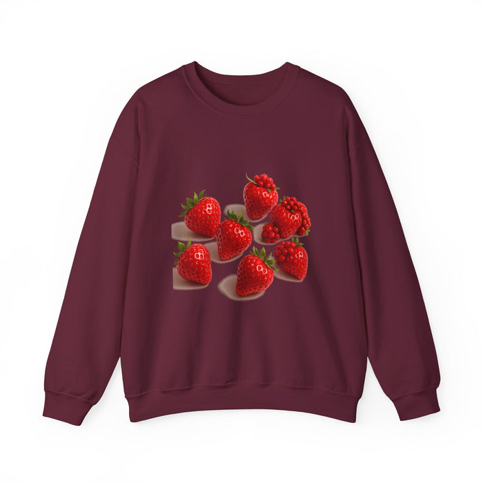 Strawberry Sweatshirt – Cozy Unisex Crewneck for Fall