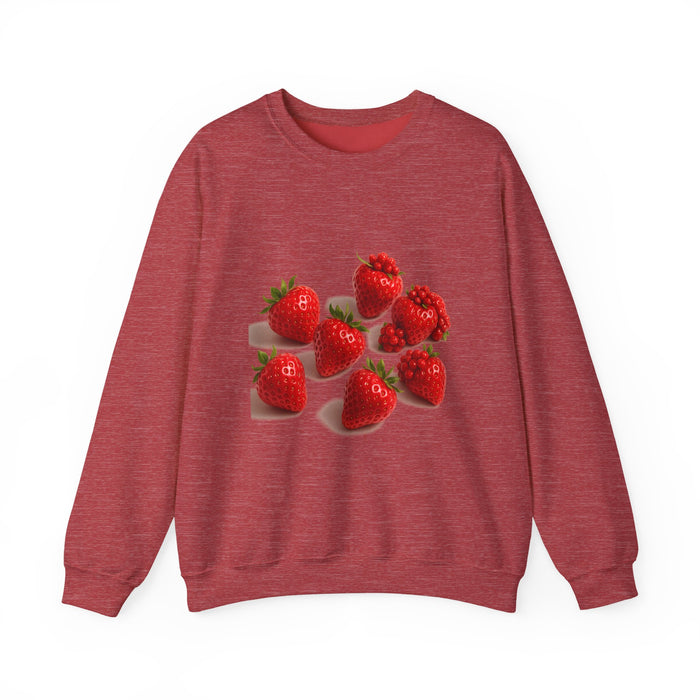 Strawberry Sweatshirt – Cozy Unisex Crewneck for Fall