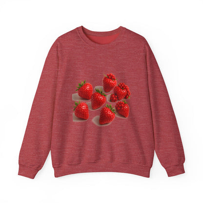 Strawberry Sweatshirt – Cozy Unisex Crewneck for Fall