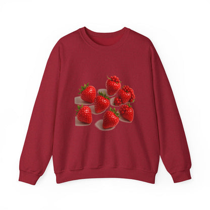 Strawberry Sweatshirt – Cozy Unisex Crewneck for Fall