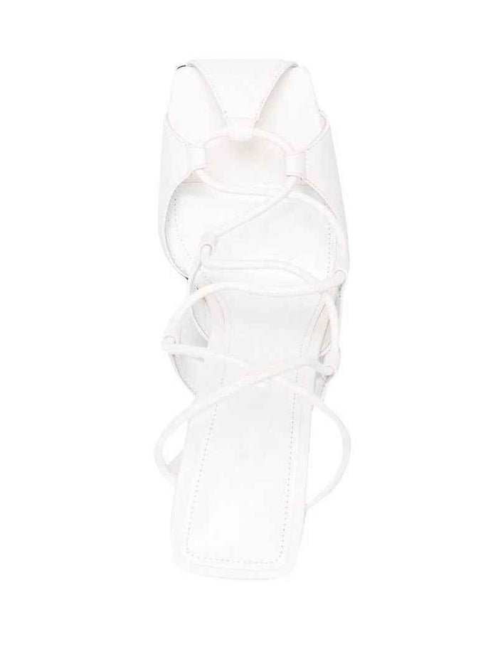 Summer Color-Blocking High-Heeled Strappy Sandals Square Toe